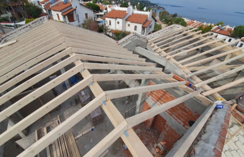 yenişakran ahşap karkas çatı